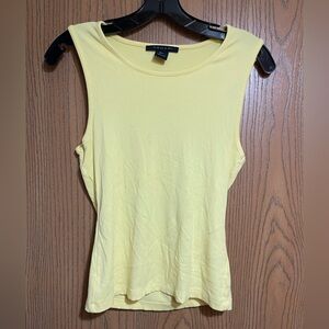 Tahari Light Yellow Tank Top